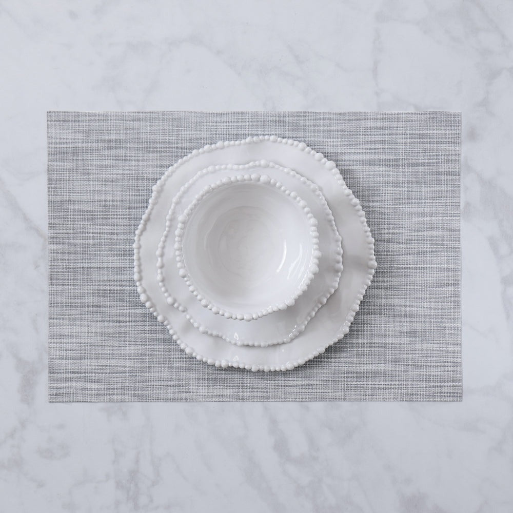 FINAL SALE - VIDA Rectangular Woven Placemats Set of 4 (Grey)