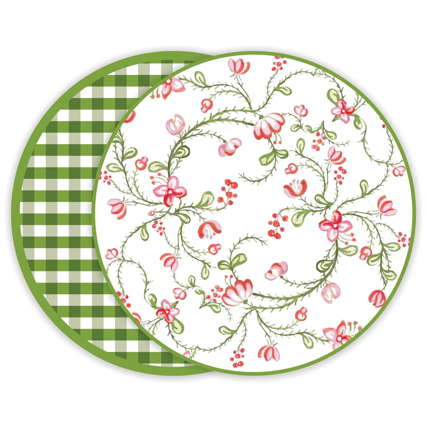 beatriz-ball-wholesale-vida-norelle-reversible-15-5-round-placemats-set-of-4-green-gingham