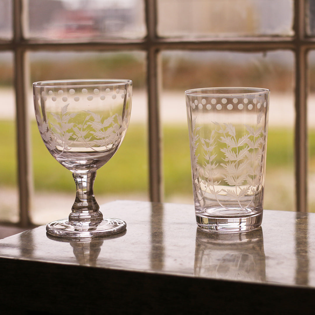 beatriz-ball-wholesale-glass-fern-with-dots-all-purpose-set-of-4-clear