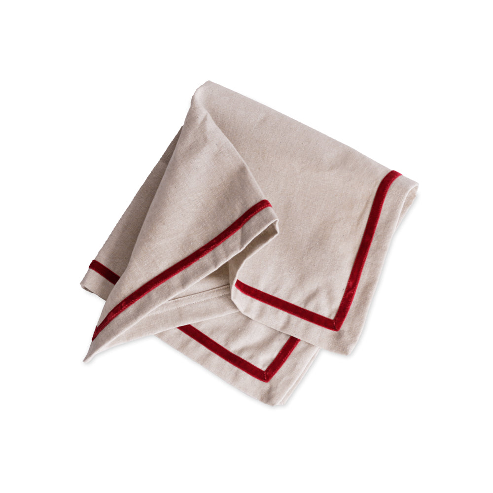 linens-velluto-napkins-with-border-set-of-4-beige-and-red