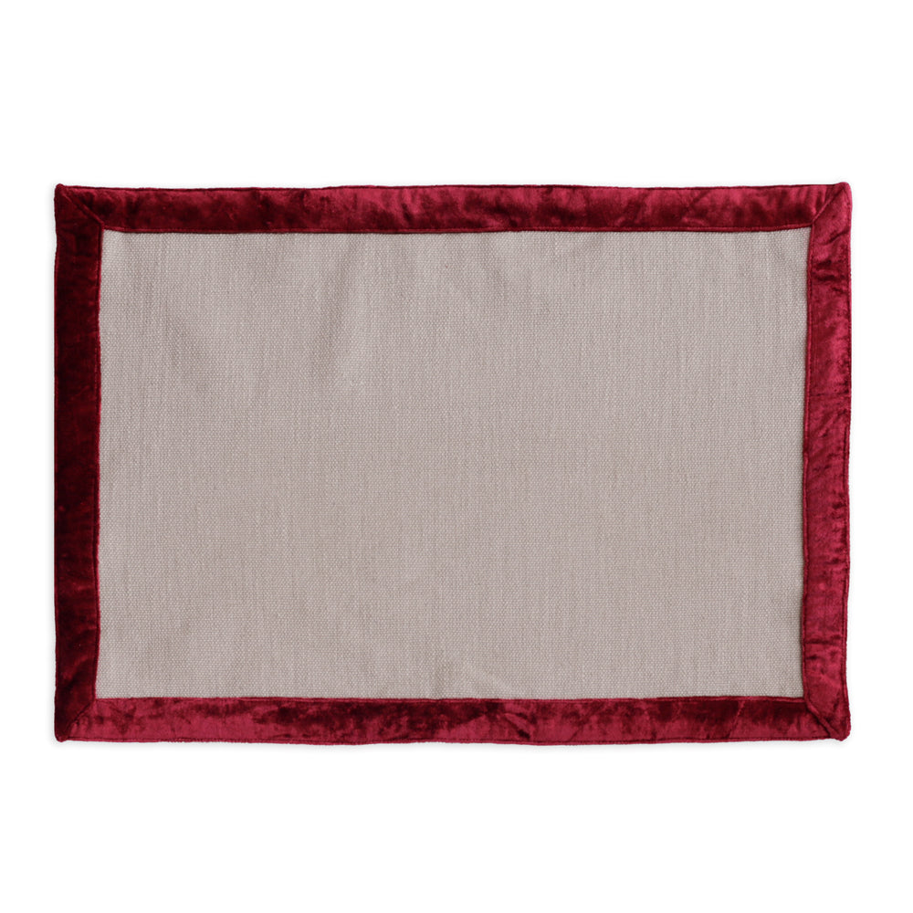 linens-velluto-placemats-with-border-set-of-4-beige-and-red