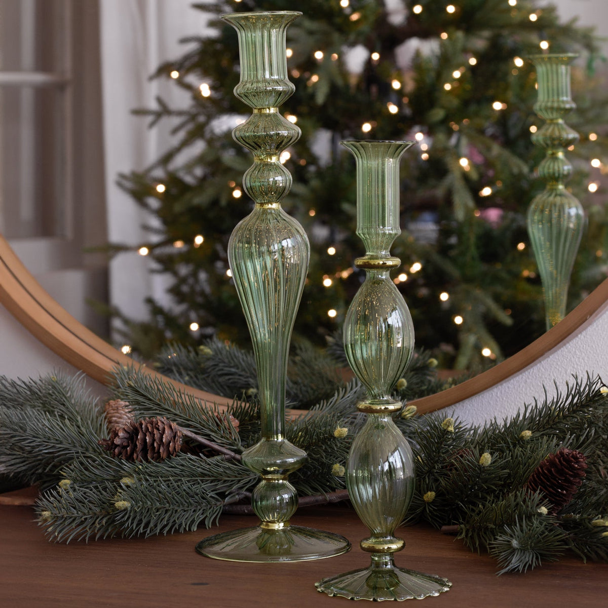 beatriz-ball-wholesale-glass-cambridge-beryl-10-candlestick-holder-set-of-2-green-and-gold
