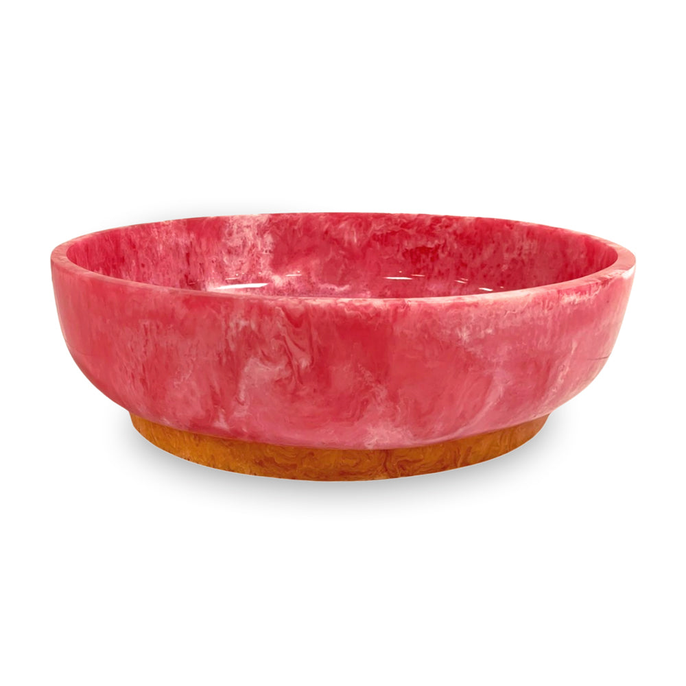 beatriz-ball-wholesale-resin-rio-large-oval-bowl-with-base-pink-and-orange