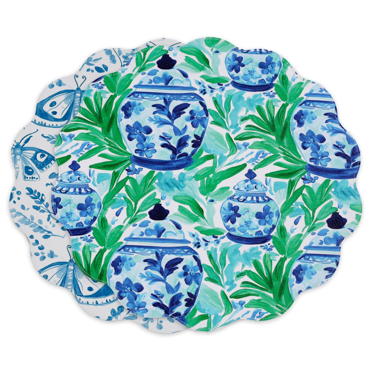 vida-ginger-jar-butterflies-reversible-round-placemats-set-of-4-blue-green