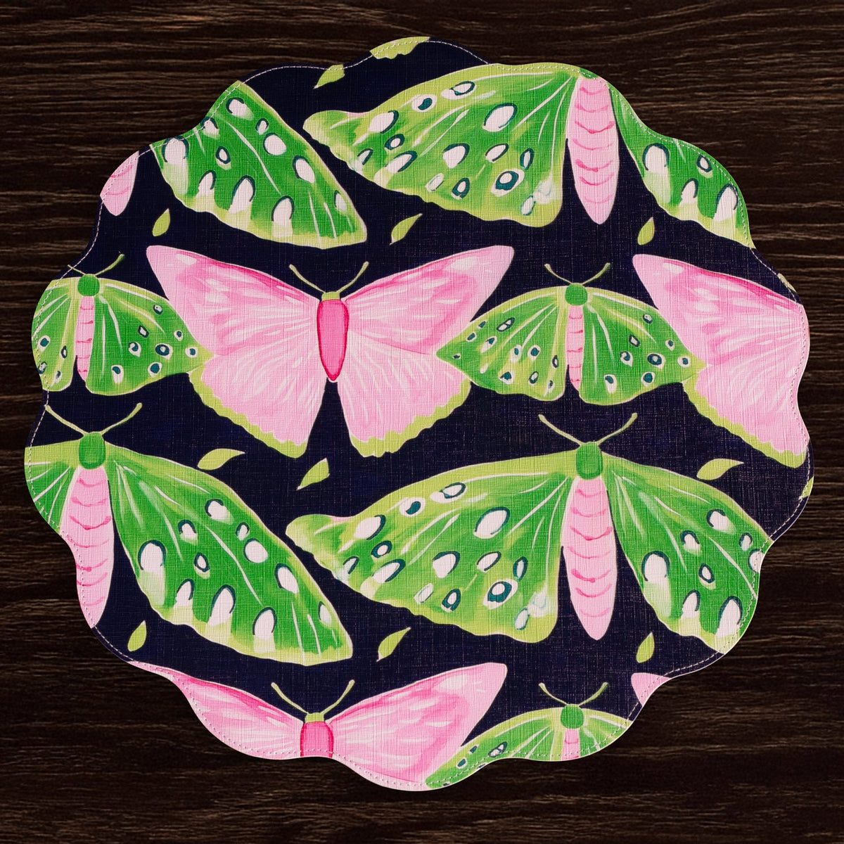 vida-butterflies-flowers-reversible-round-placemats-set-of-4-pink-green