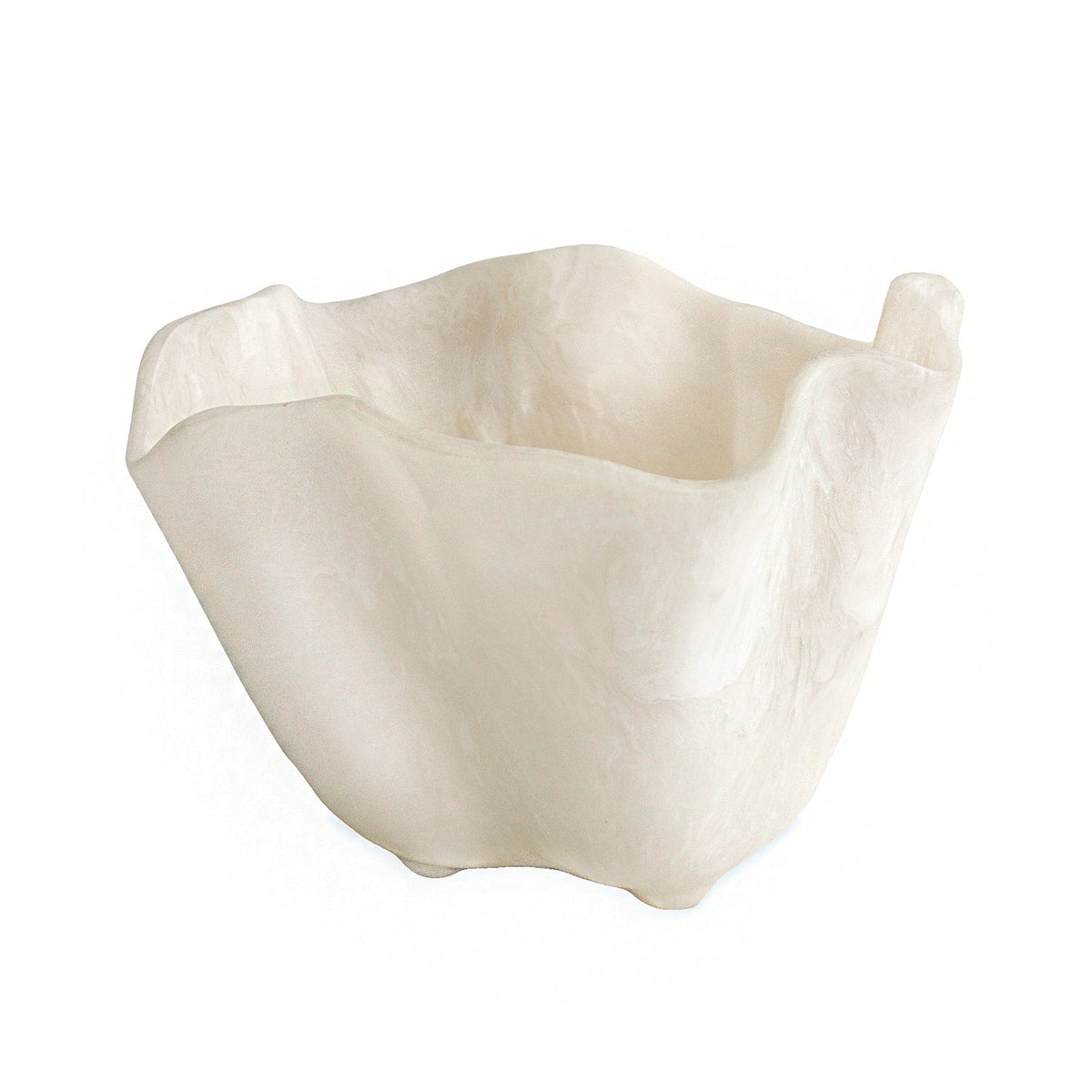 resin-alabaster-ice-bucket-white-swirl