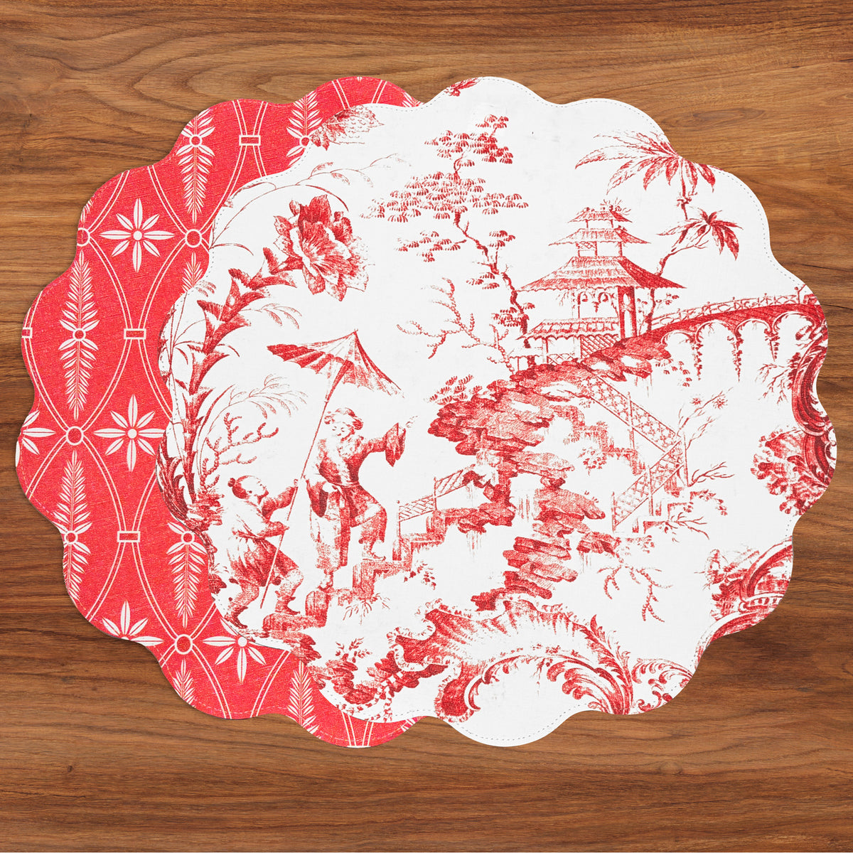 vida-chinoiserie-and-trellis-reversible-round-placemats-set-of-4-red-white