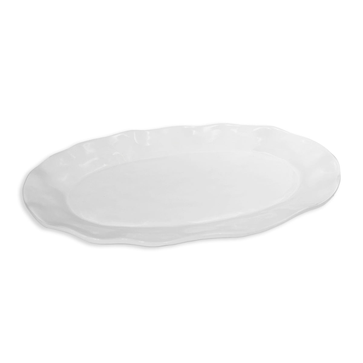 White melamine tray on a white background