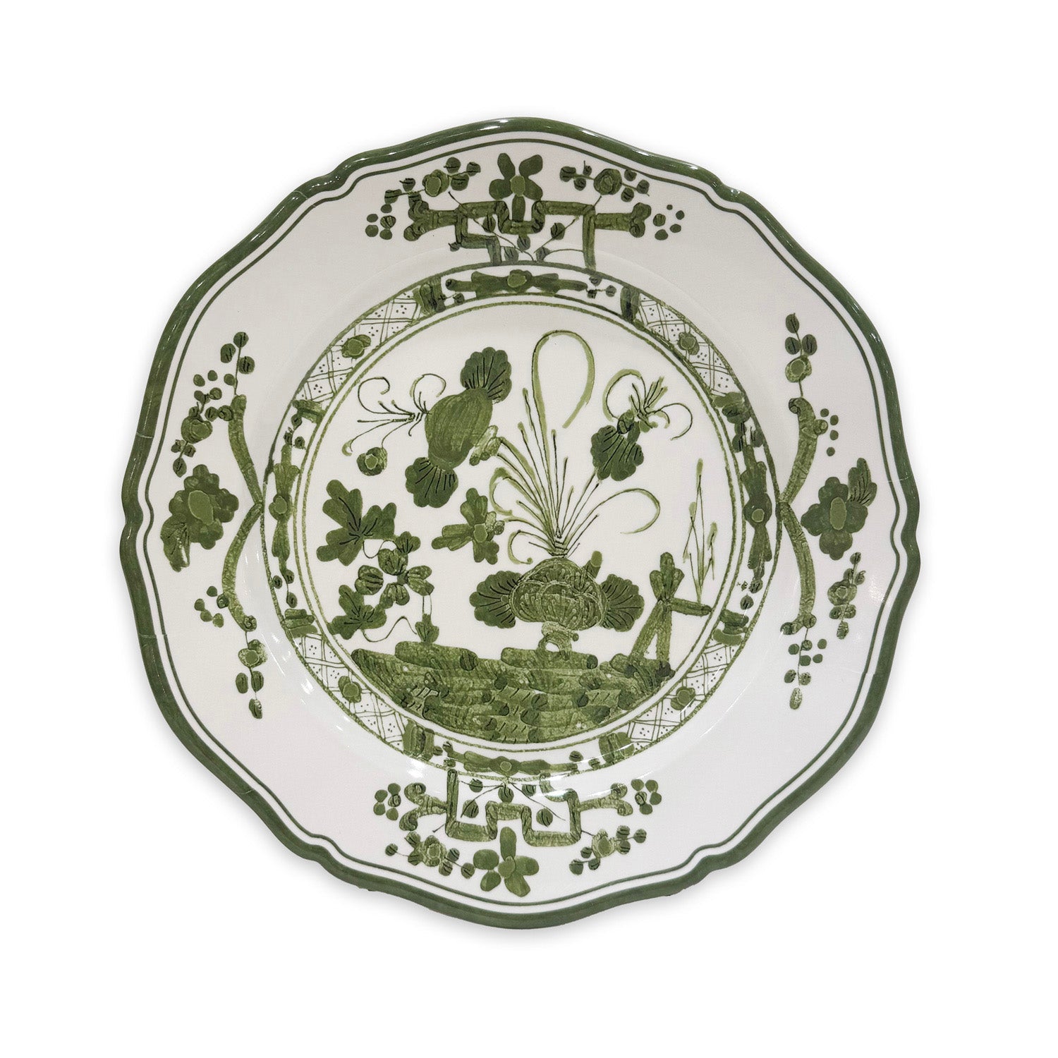 vida-faenza-11-dinner-plate-set-of-4-white-and-green