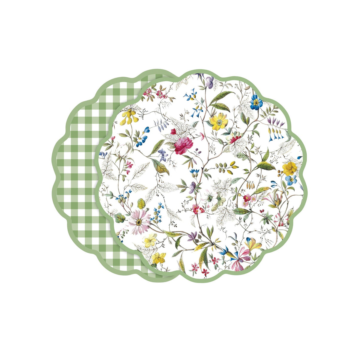 vida-springtime-floral-gingham-reversible-placemats-set-of-4-green-white