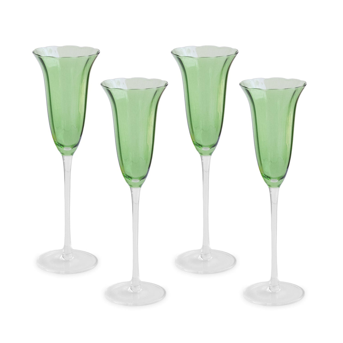 glass-blossom-champagne-flute-set-of-4-green
