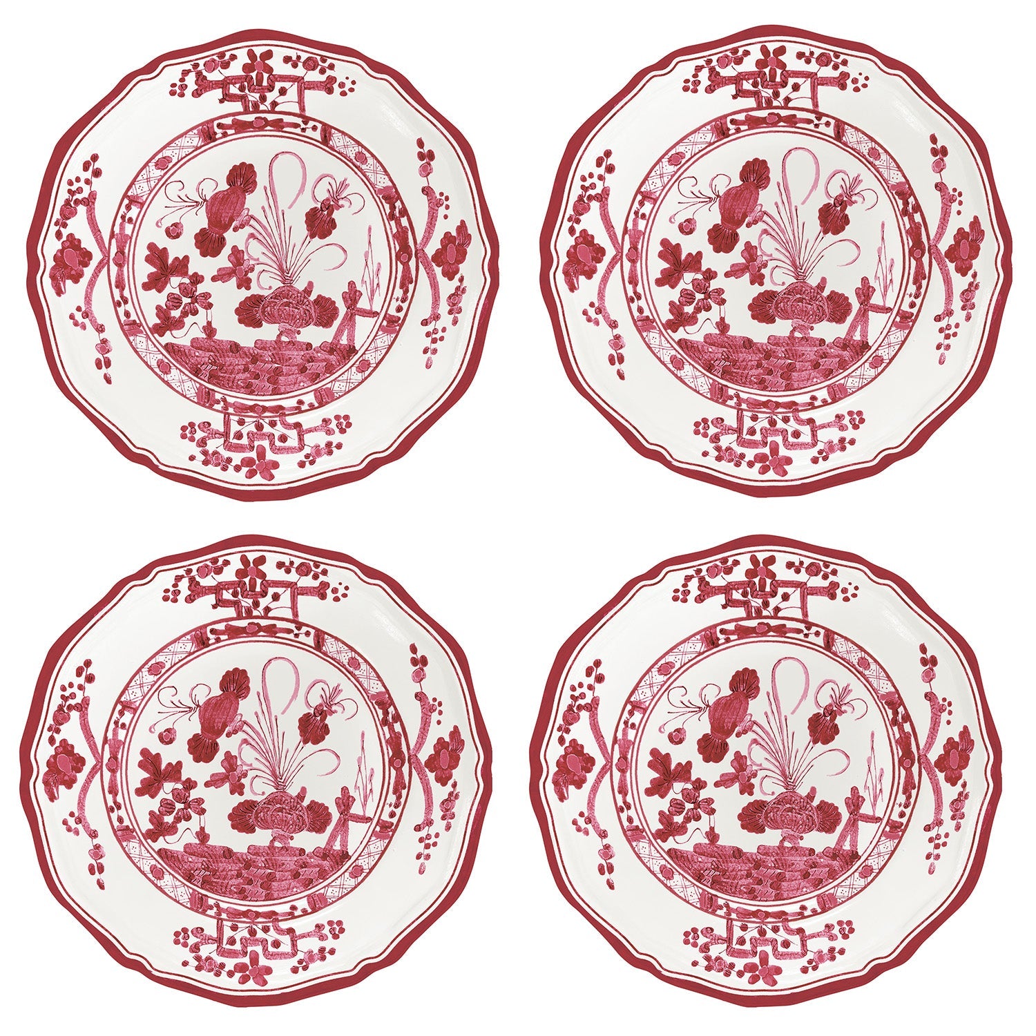 vida-faenza-appetizer-plate-set-of-4-red-and-white