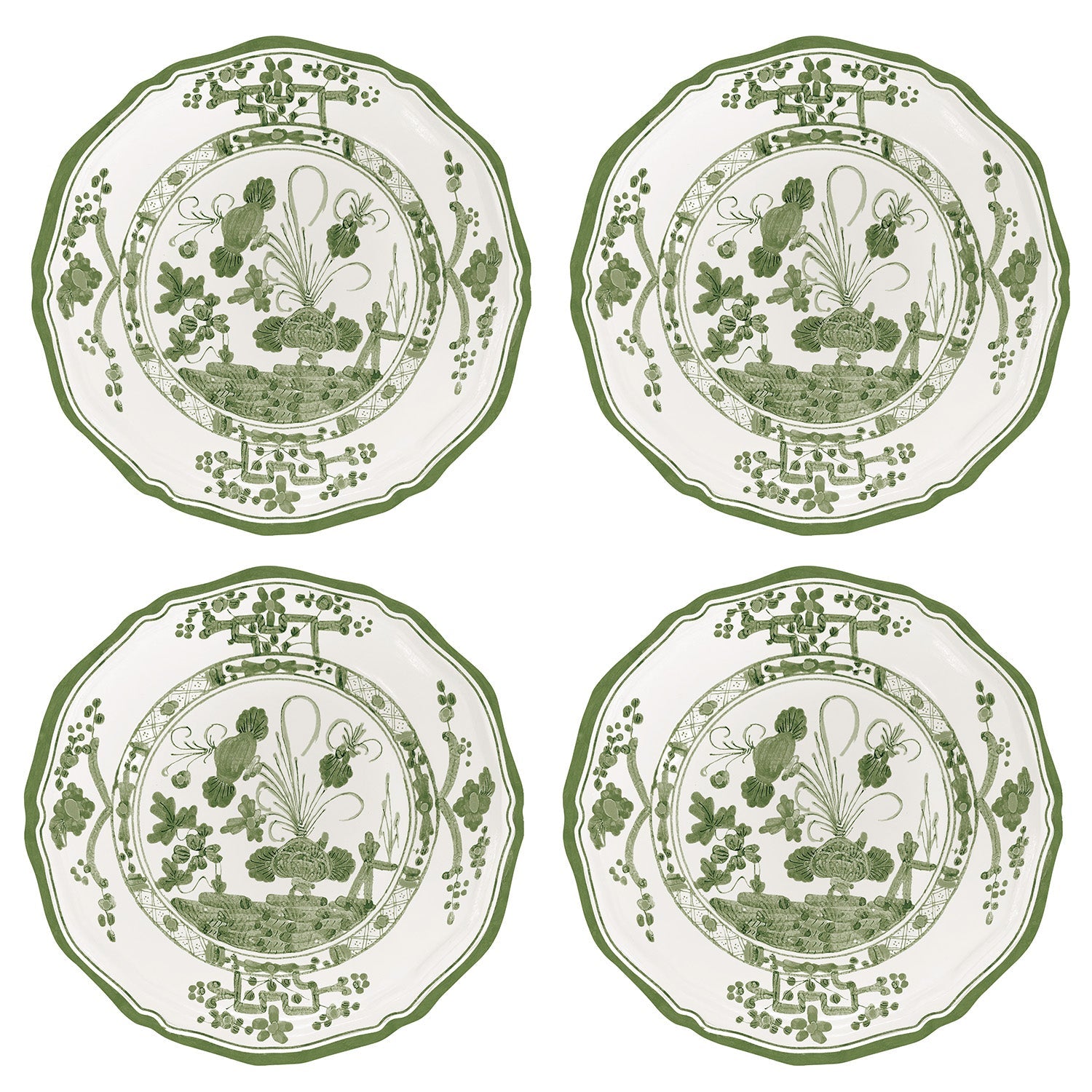 vida-faenza-appetizer-plate-set-of-4-green-and-white