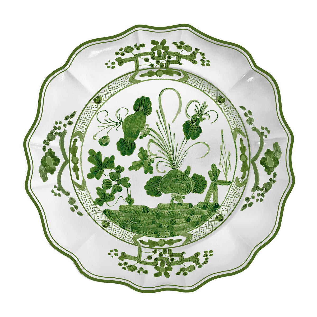 vida-faenza-round-platter-13green-and-white