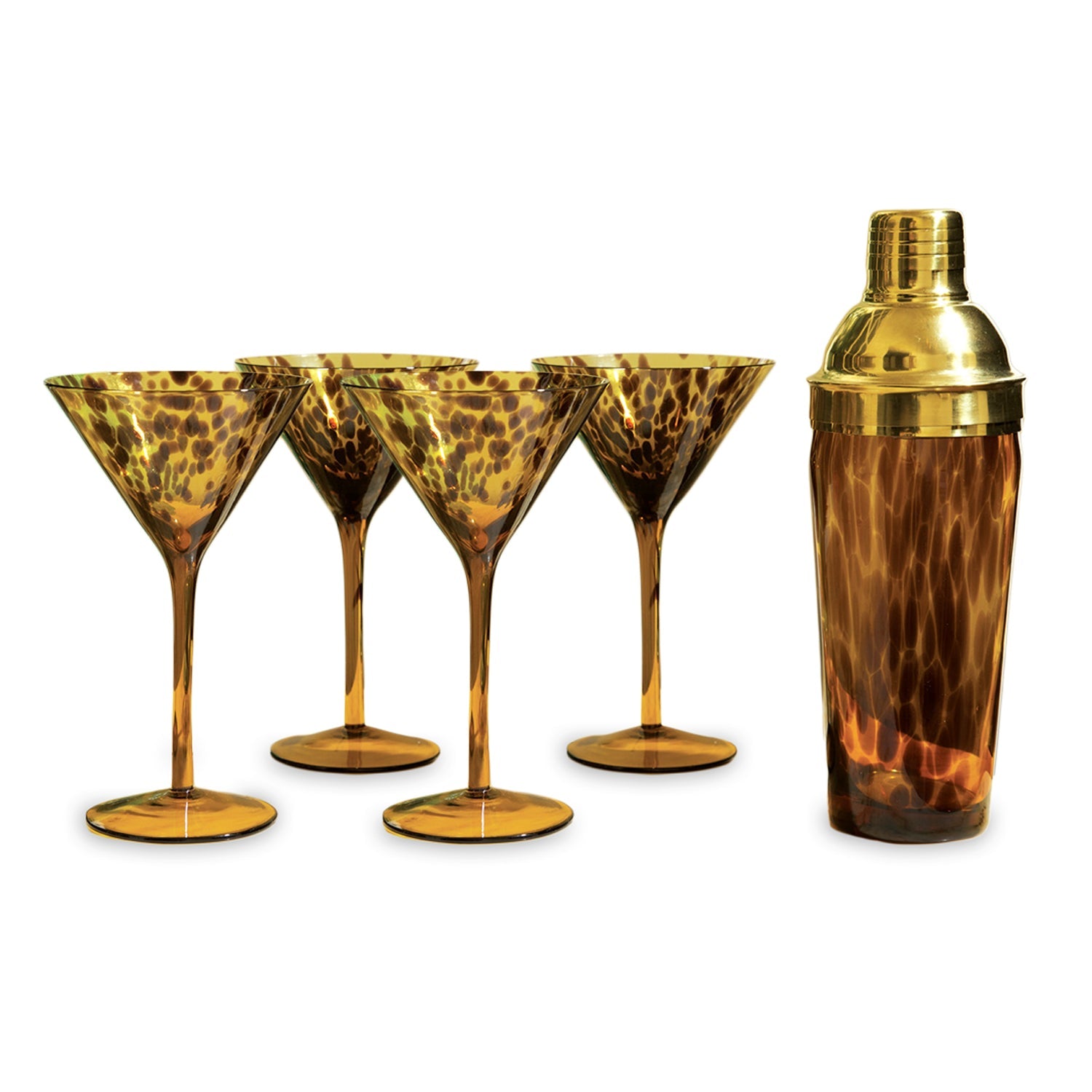 glass-tortoise-martini-and-shaker-set-of-4