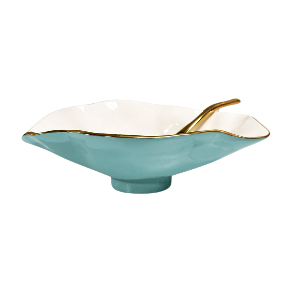 beatriz-ball-wholesale-encanto-claire-small-oval-bowl-with-spoon-turquoise-white-and-gold