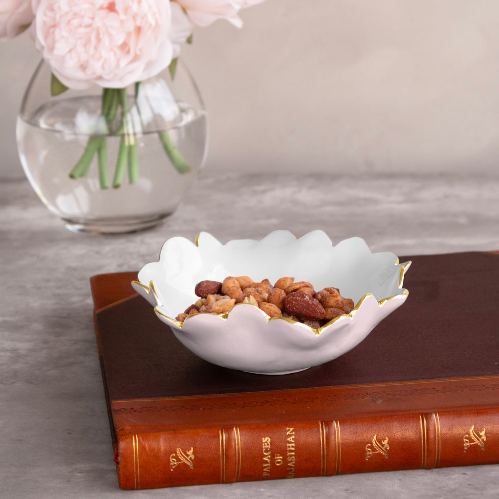 ENCANTO Colette Mini Round Bowl (Camellia and White)