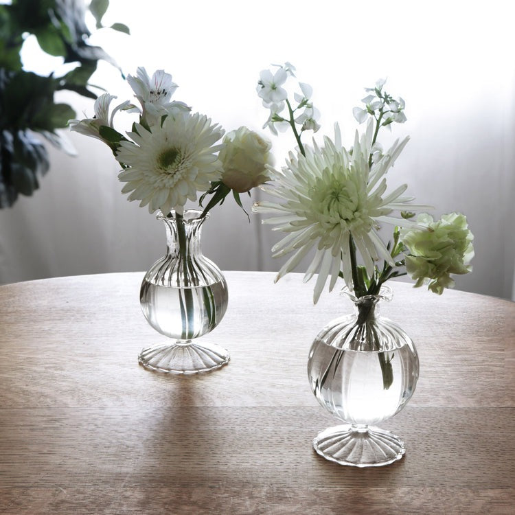 GLASS Cambridge Ella 7" Bud Vase Set of 2 (Clear)