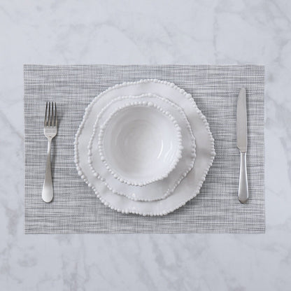FINAL SALE - VIDA Rectangular Woven Placemats Set of 4 (Grey)