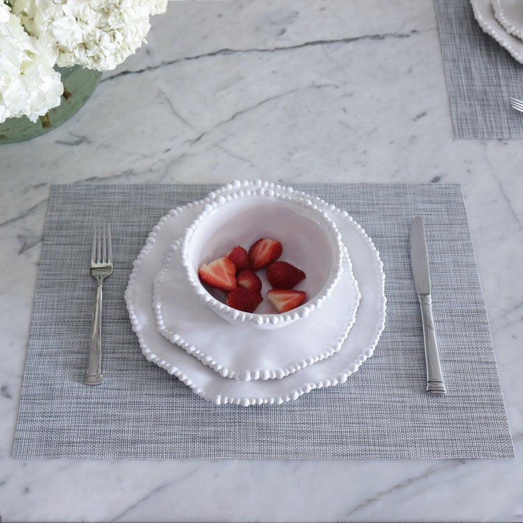 FINAL SALE - VIDA Rectangular Woven Placemats Set of 4 (Grey)