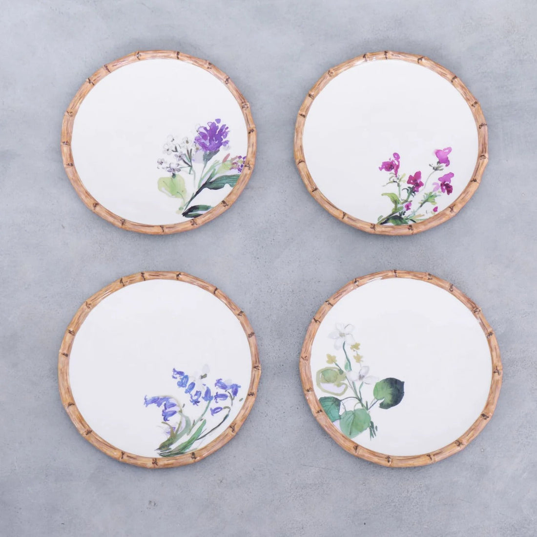 beatriz-ball-wholesale-vida-bamboo-floral-salad-plates-set-of-4-white-and-multi