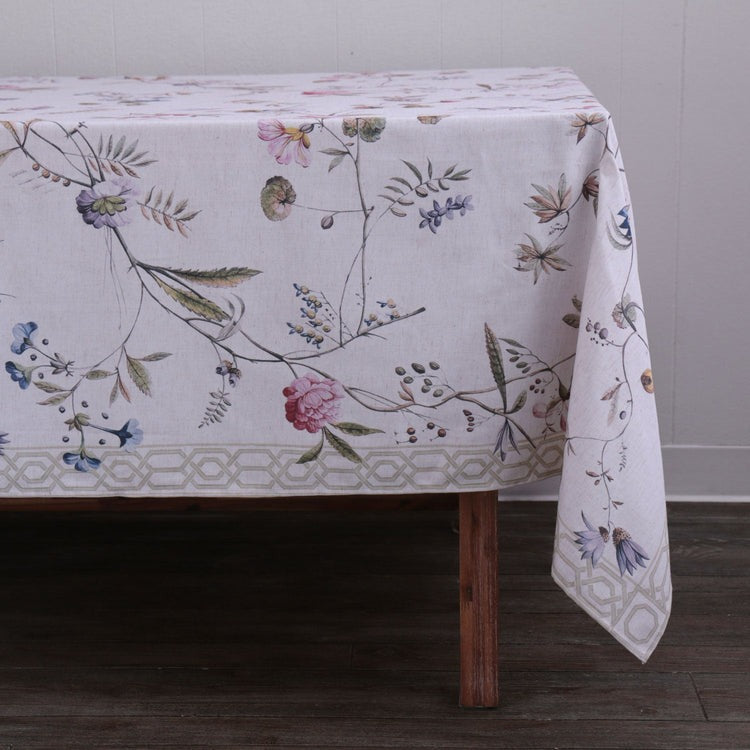 FINAL SALE - LINENS Gabrielle Tablecloth 70 x120 (Floral)