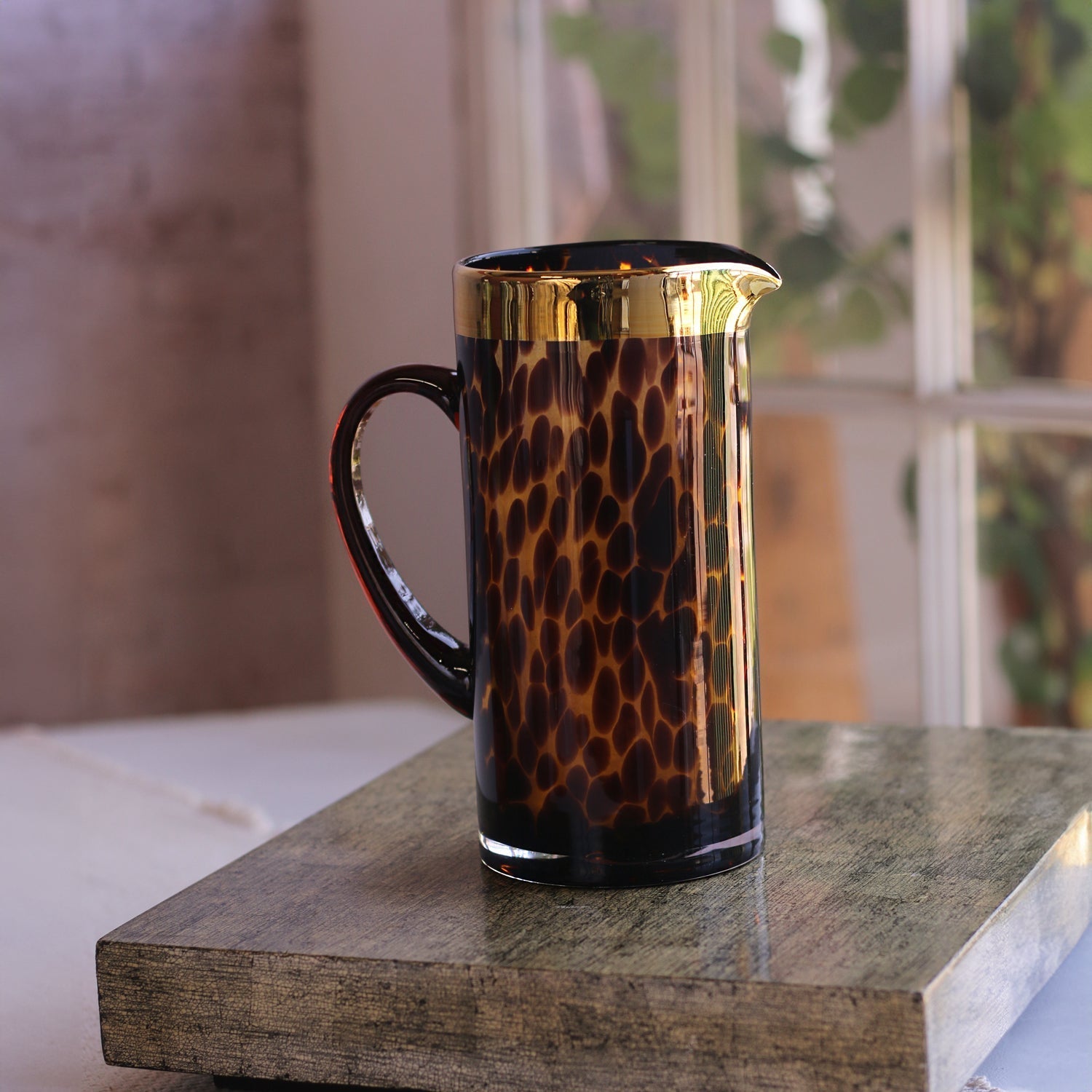 beatriz-ball-wholesale-glass-tortoise-and-gold-pitcher