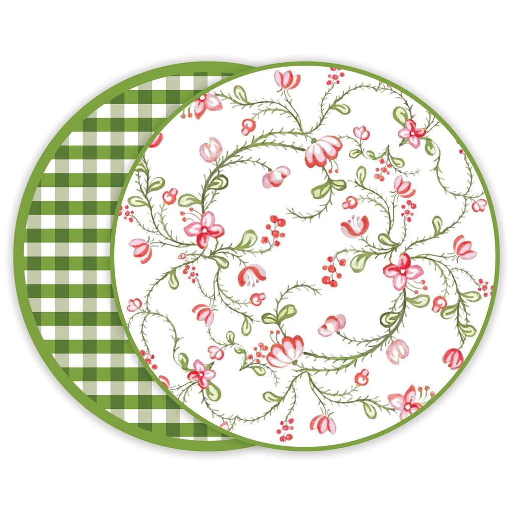 beatriz-ball-wholesale-vida-norelle-reversible-15-5-round-placemats-set-of-4-green-gingham