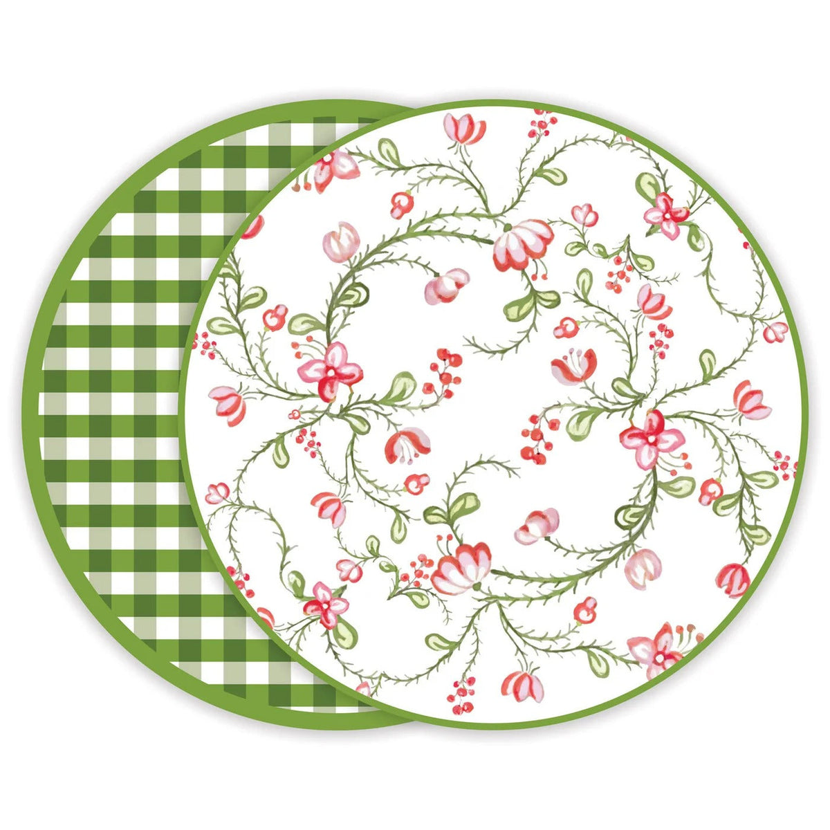 beatriz-ball-wholesale-vida-norelle-reversible-15-5-round-placemats-set-of-4-green-gingham