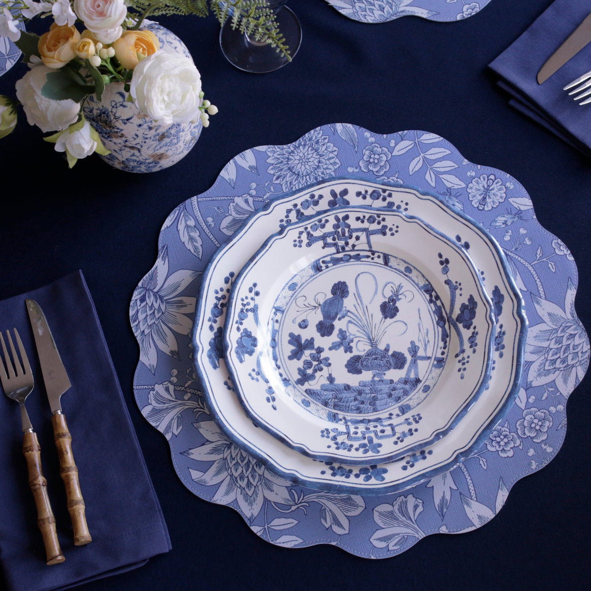 vida-faenza-11-dinner-plate-set-of-4-white-and-blue