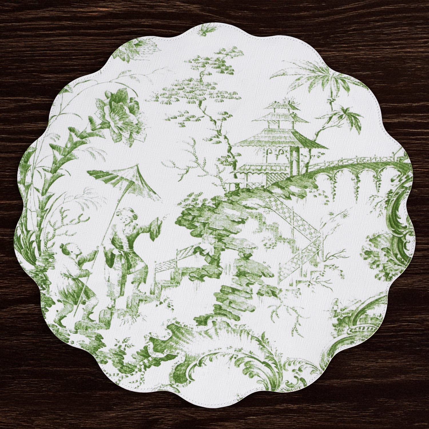 vida-chinoiserie-reversible-round-placemats-set-of-4-green-white