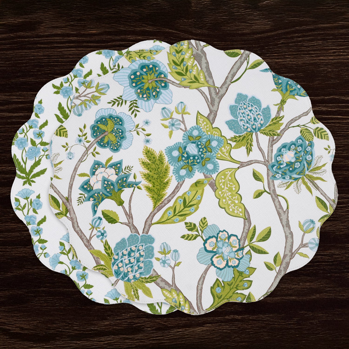 vida-blooms-branches-reversible-round-placemats-set-of-4-teal-green