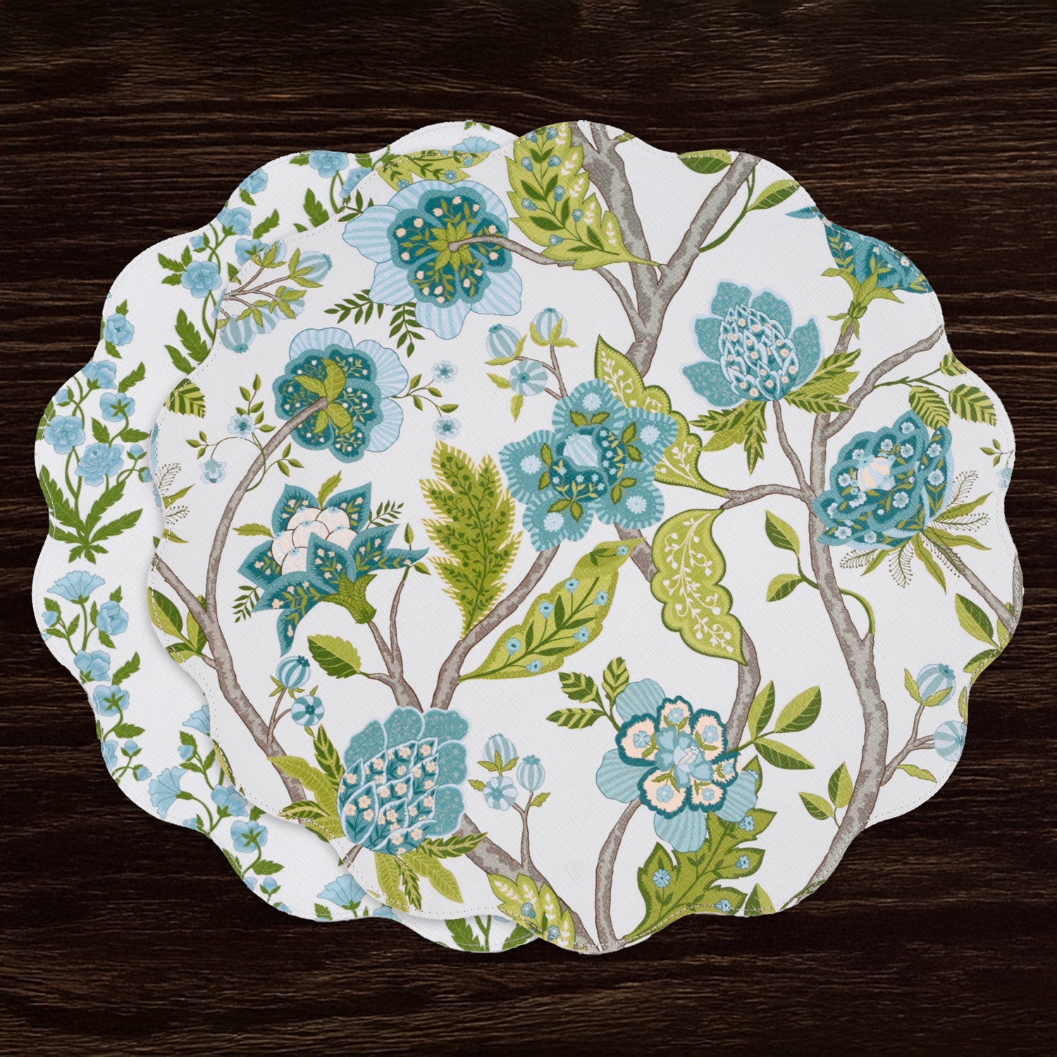 vida-blooms-branches-reversible-round-placemats-set-of-4-teal-green