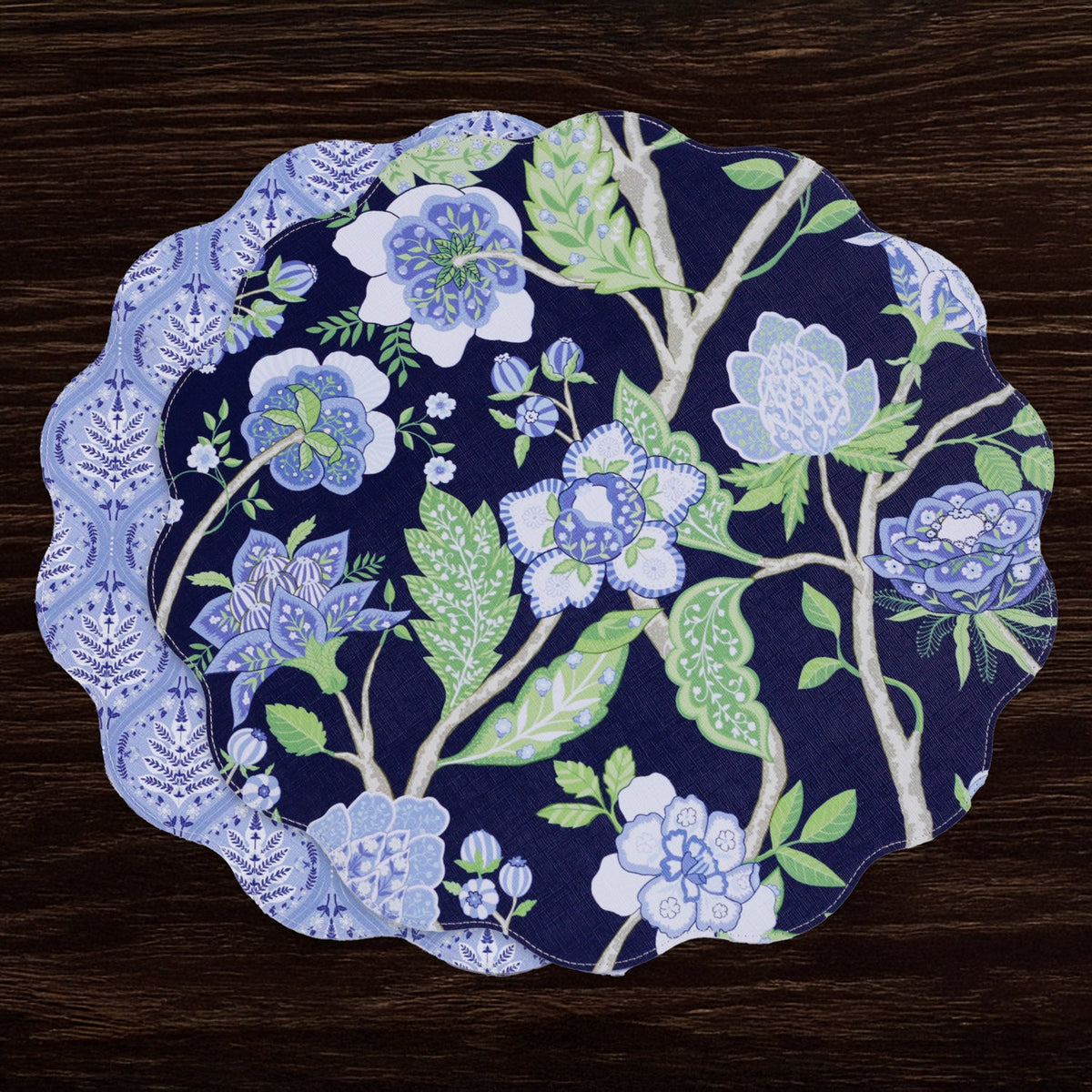 vida-blooms-branches-reversible-round-placemats-set-of-4-navy-green