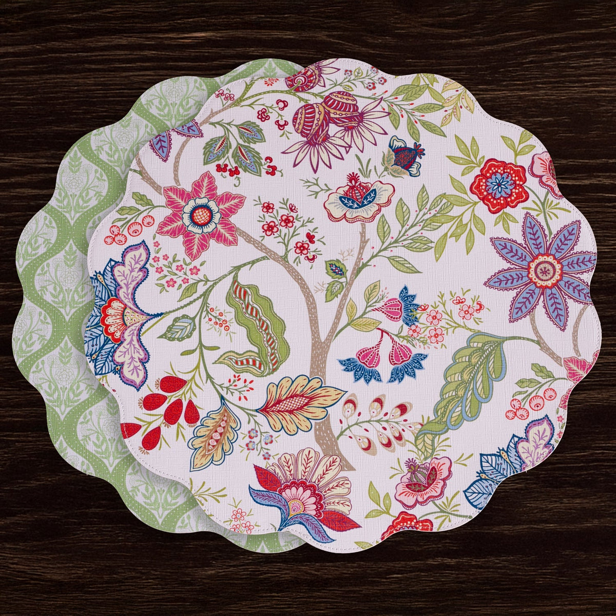 vida-blooms-branches-reversible-round-placemats-set-of-4-periwinkle-peach