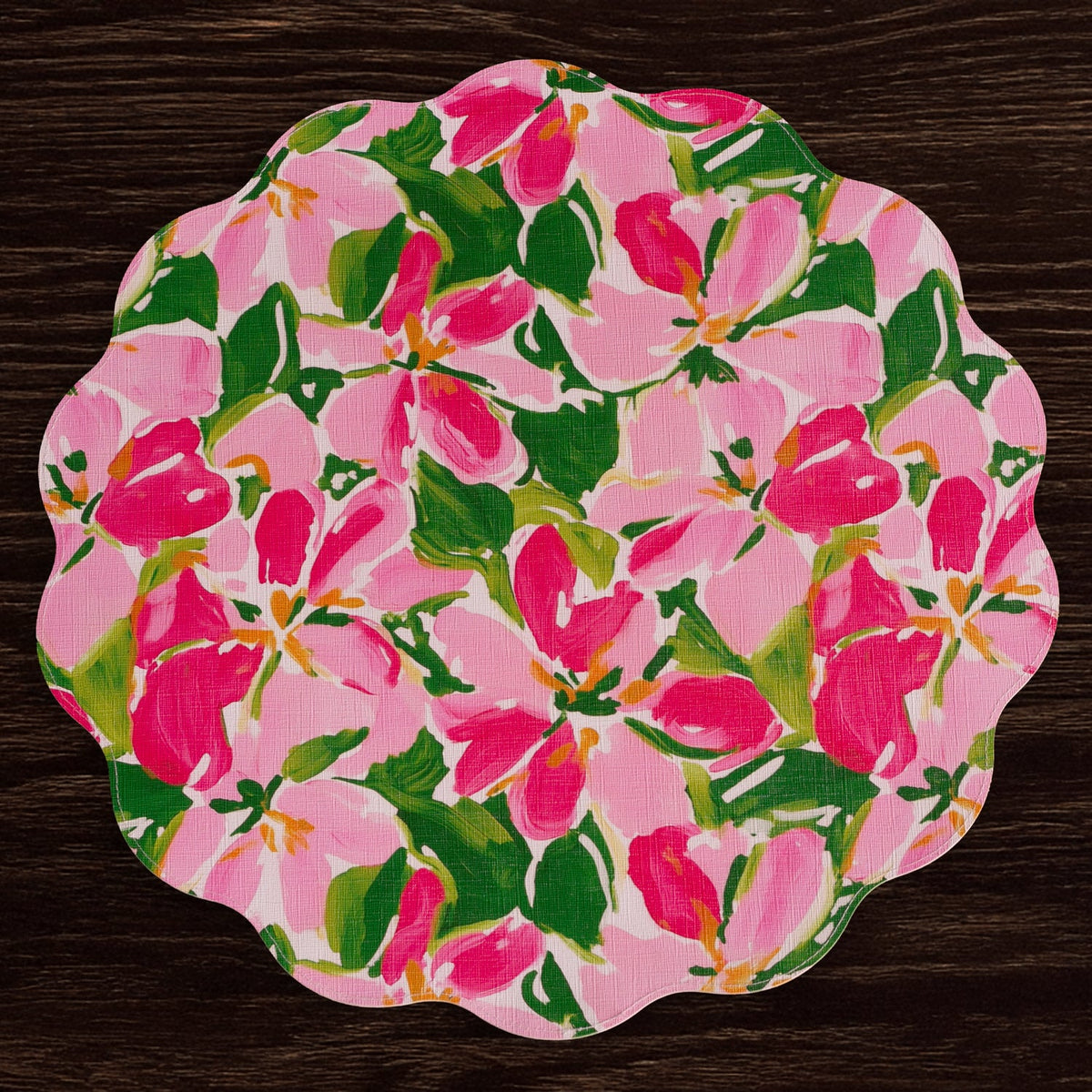 vida-butterflies-flowers-reversible-round-placemats-set-of-4-pink-green