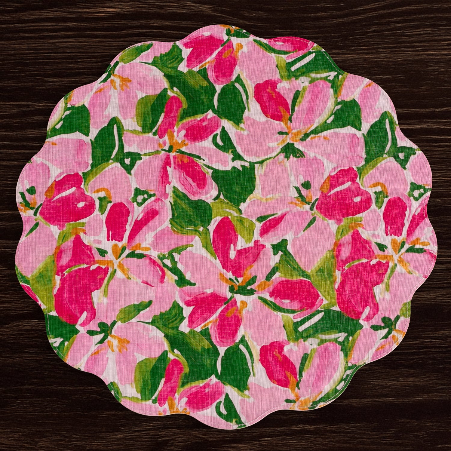 vida-butterflies-flowers-reversible-round-placemats-set-of-4-pink-green