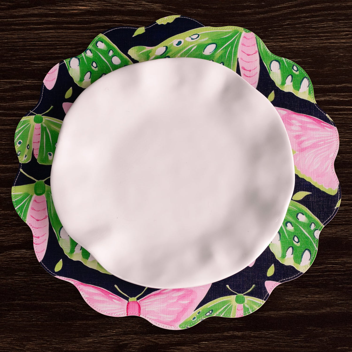 vida-butterflies-flowers-reversible-round-placemats-set-of-4-pink-green