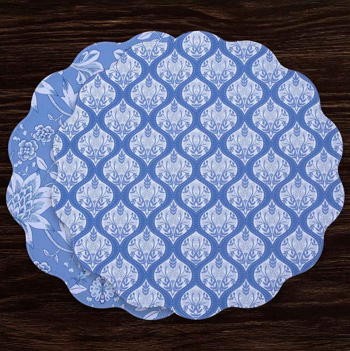 vida-flowers-pattern-reversible-round-placemats-set-of-4-blue-white