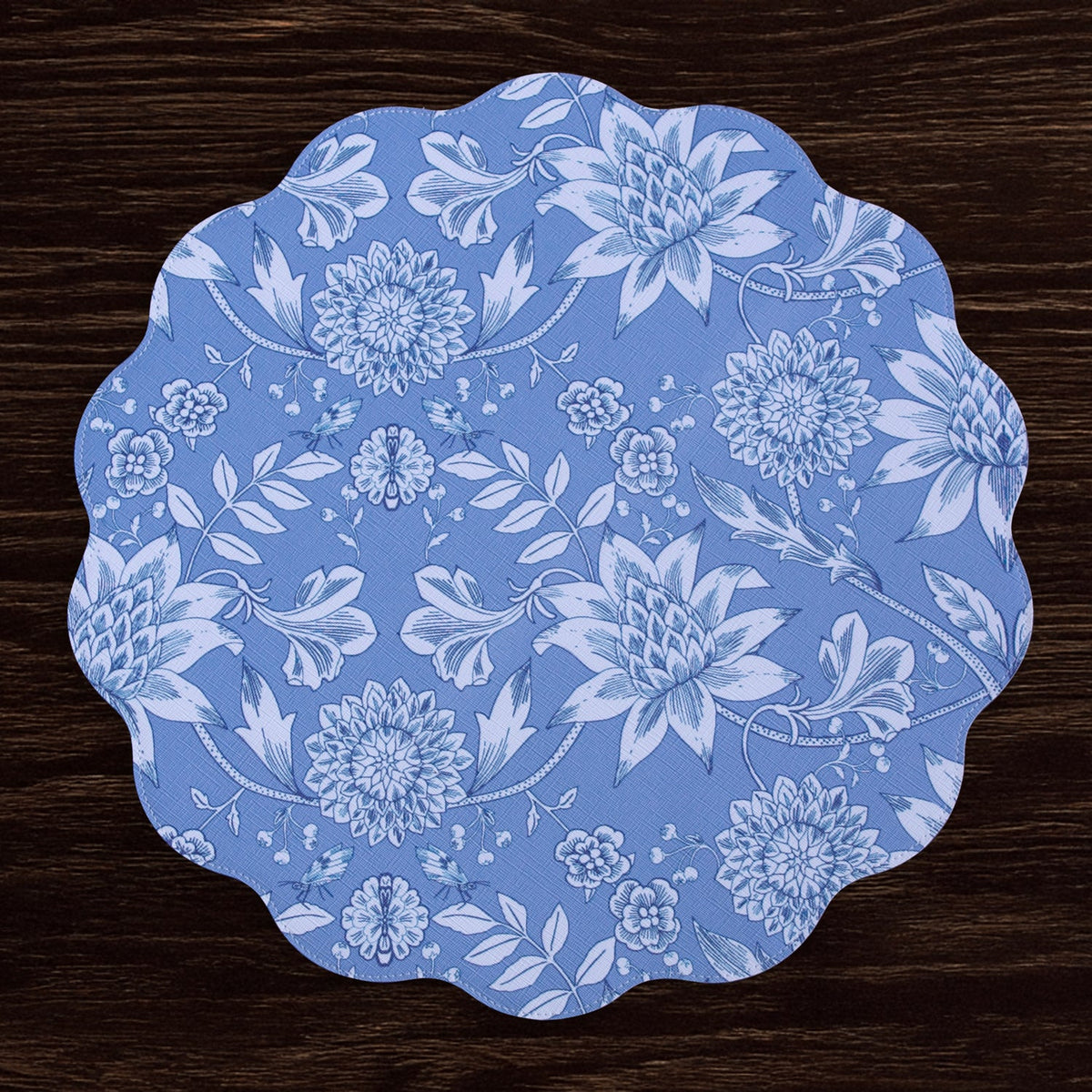 vida-flowers-pattern-reversible-round-placemats-set-of-4-blue-white