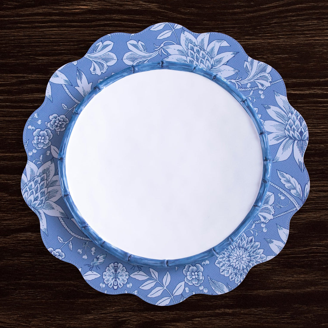 vida-flowers-pattern-reversible-round-placemats-set-of-4-blue-white