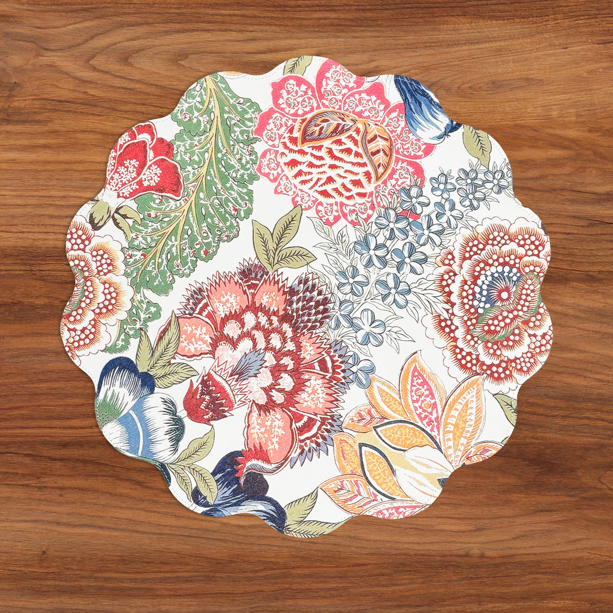 VIDA Eggplant and Pink Reversible Round Placemats Set of 4 (Blue &amp; Pink)