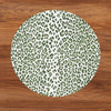 VIDA Faenza and Leopard Reversible Round Placemats Set of 4 (White & Green)