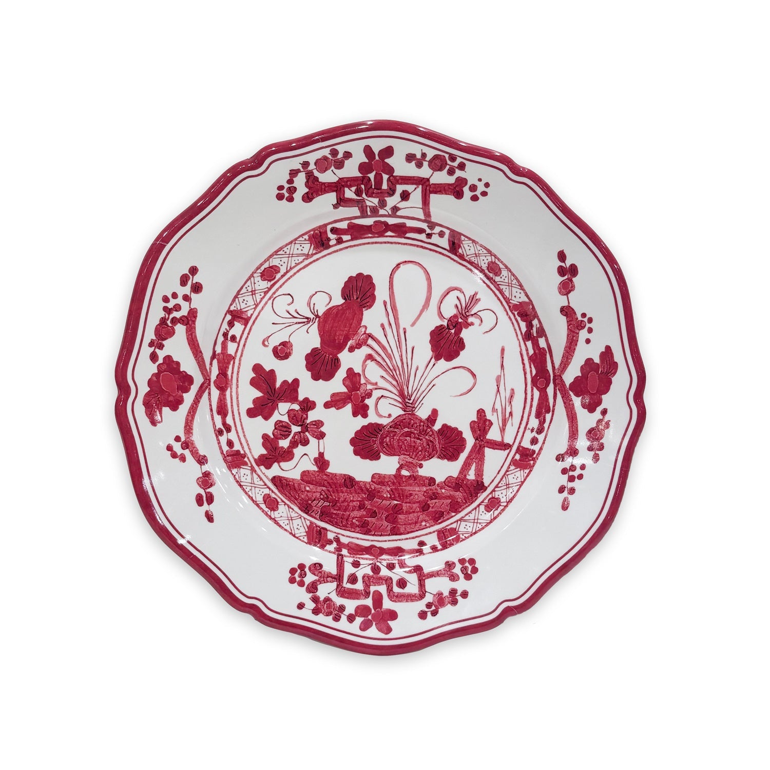 vida-faenza-9-salad-plate-set-of-4-white-and-red