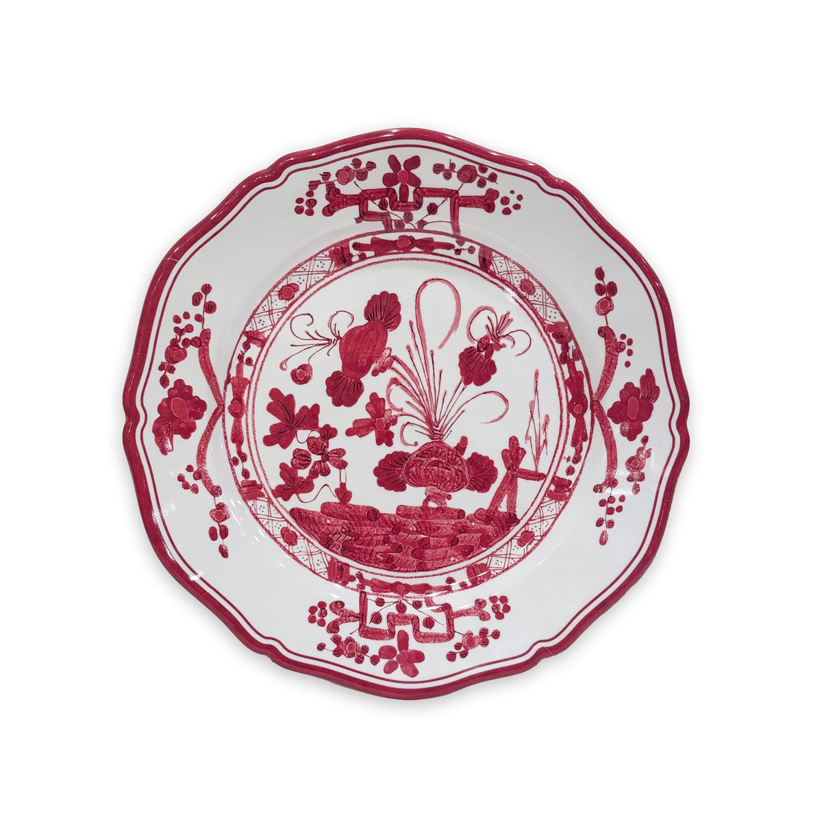 vida-faenza-9-salad-plate-set-of-4-white-and-red