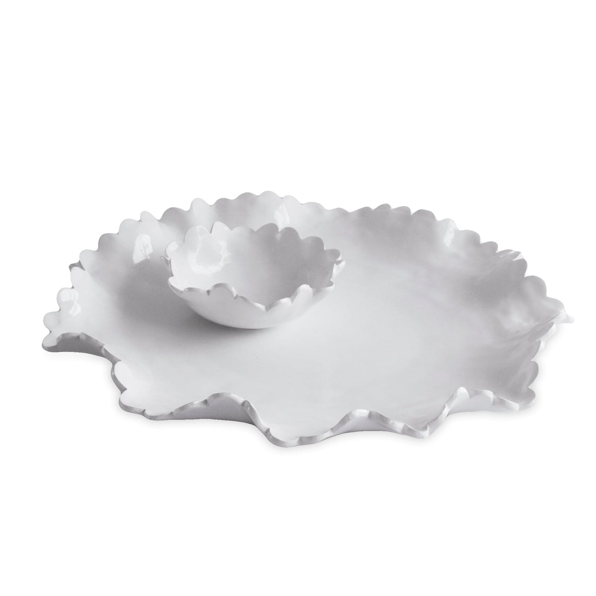 vida-colette-round-platter-with-mini-dip-bowl-white