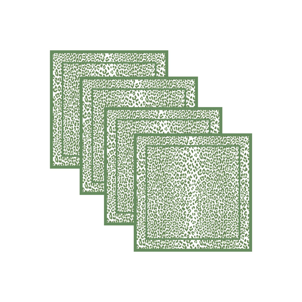 linens-leopard-napkins-20-x-20-set-of-4-green-and-white