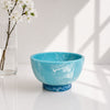 RESIN Rio Small Bowl with Base (Turquoise and Blue)