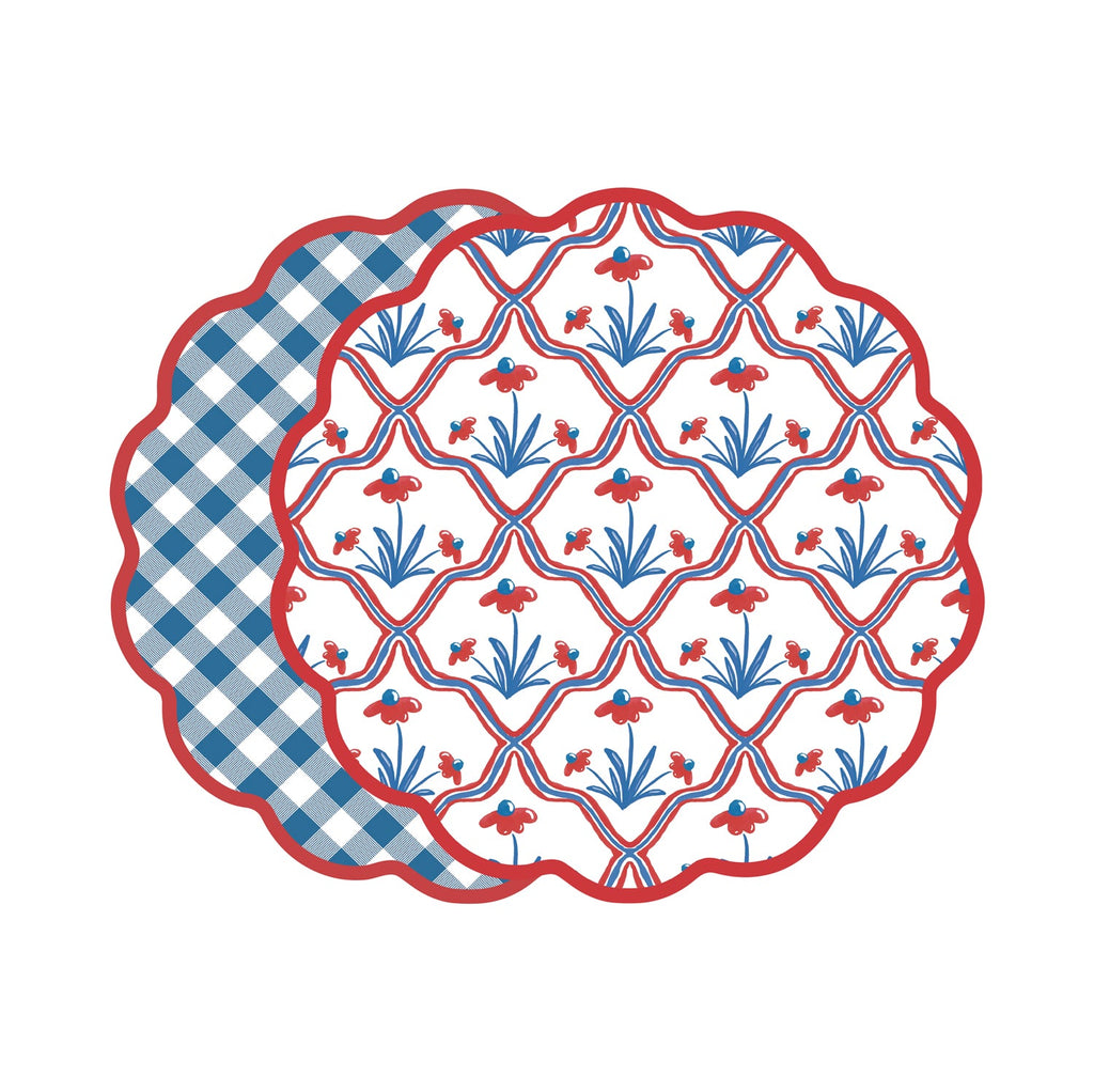 vida-americana-floral-and-gingham-reversible-placemats-set-of-4-red-blue