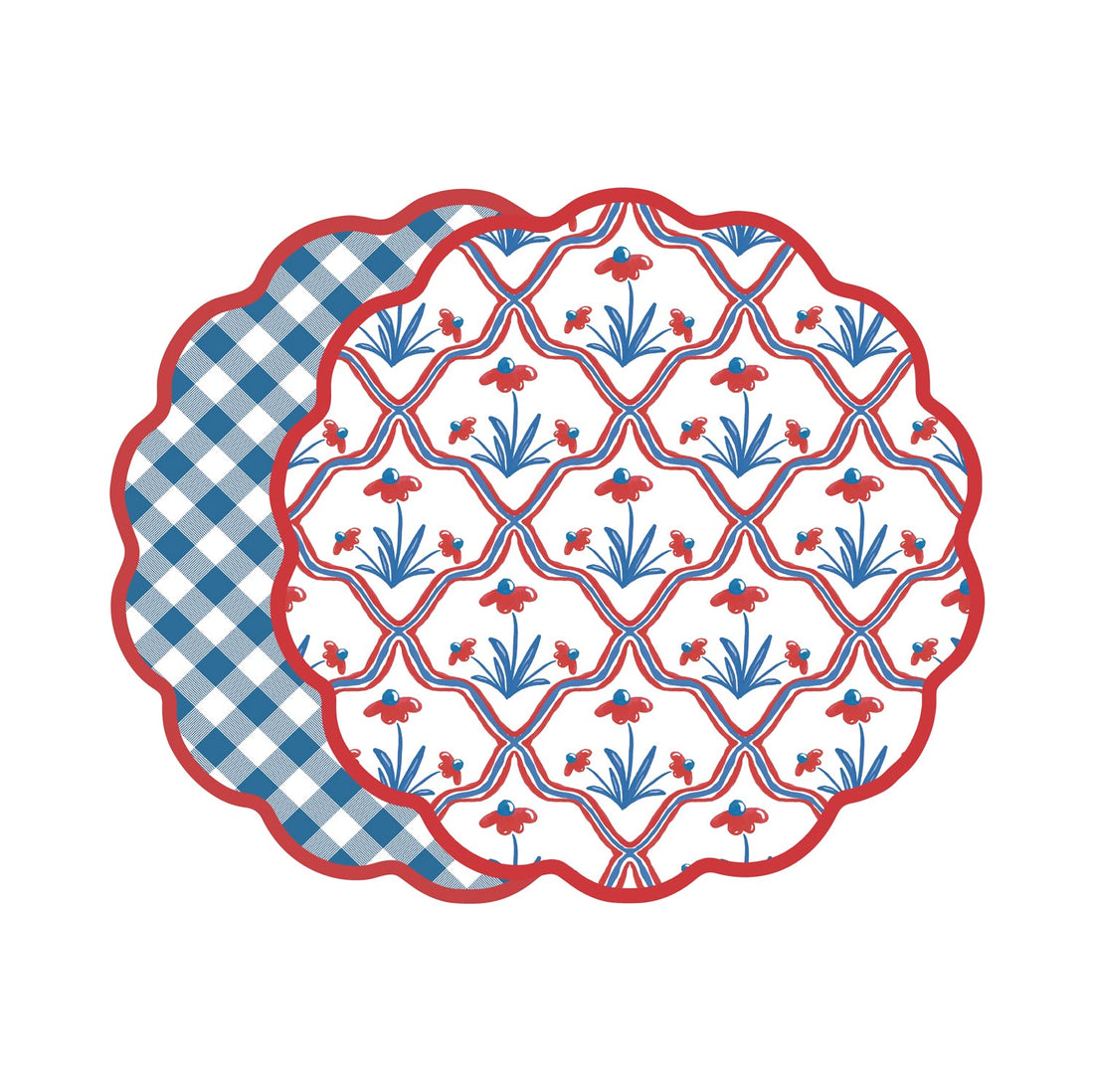 vida-americana-floral-and-gingham-reversible-placemats-set-of-4-red-blue